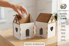 Tabletop Trash Bins Bundle Laser Cut. Garbage Box SVG Product Image 9