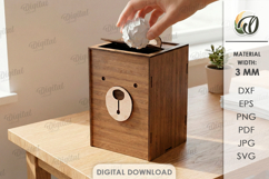 Tabletop Trash Bins Bundle Laser Cut. Garbage Box SVG Product Image 10