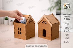 Tabletop Trash Bins Bundle Laser Cut. Garbage Box SVG Product Image 12