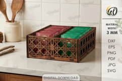 3D Tea Holders Bundle Laser Cut. Tea Bag Organizer SVG Product Image 4