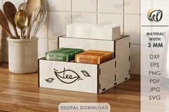 3D Tea Holders Bundle Laser Cut. Tea Bag Organizer SVG Product Image 9