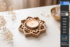 Lotus Flower Tealight Candle Holder Laser Cut Bundle | CNC Product Image 15