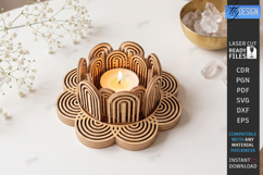 Lotus Flower Tealight Candle Holder Laser Cut Bundle | CNC Product Image 20