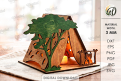 Tent Night Lights Bundle Laser Cut. Tea Light Holder SVG Product Image 7