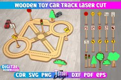 Wooden Toy Car Track Laser Cut, Kids Race Car Track Design Product Image 1