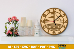 Wooden Transport Wall Clock Laser Cut File Product Image 3