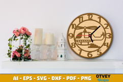 Wooden Transport Wall Clock Laser Cut File Product Image 2