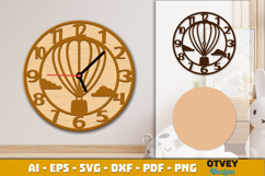 Wooden Transport Wall Clock Laser Cut File Product Image 4