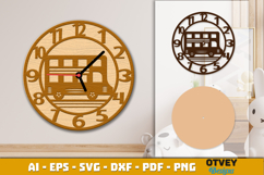 Wooden Transport Wall Clock Laser Cut File Product Image 4