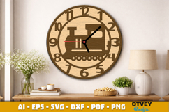 Wooden Transport Wall Clock Laser Cut File Product Image 4