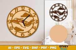 Wooden Transport Wall Clock Laser Cut File Product Image 3