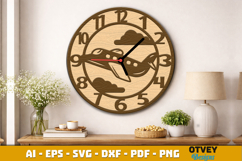Wooden Transport Wall Clock Laser Cut File Product Image 4