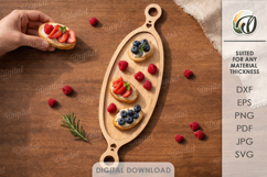 Kitchen Serving Snack Tray Laser Cut. Treat Board SVG Product Image 8