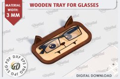 Bat Eyeglass Holder Laser Cut. Animal Eyeglass Tray SVG Product Image 1