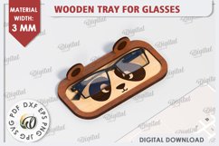 Panda Eyeglass Holder Laser Cut. Animal Eyeglass Tray SVG Product Image 1