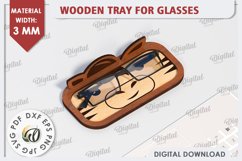 Zebra Eyeglass Holder Laser Cut. Animal Eyeglass Tray SVG Product Image 1