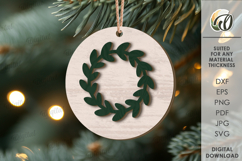 Christmas Tree Ornament Laser Cut. Christmas Decor SVG Product Image 1