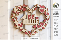 Valentine's Day Wreaths Bundle Laser Cut. Wall Decor SVG Product Image 10