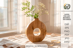 3D Decorative Vase Laser Cut. Flower Holder SVG Product Image 1