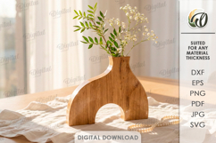3D Decorative Vases Bundle Laser Cut. Flower Holder SVG Product Image 10