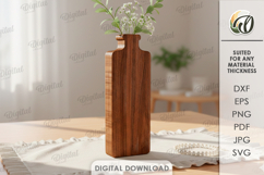 3D Decorative Vase Laser Cut. Flower Holder SVG Product Image 1