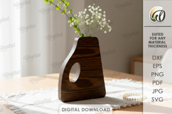 3D Decorative Vase Laser Cut. Flower Holder SVG Product Image 1
