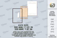 Wooden Wall Art Laser Cut. Framed Retro Poster SVG Product Image 2