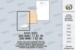 Wooden Wall Art Laser Cut. Framed Retro Poster SVG Product Image 2