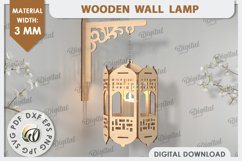 Decorative Wooden Wall Lamps LaserCut Bundle. Home Decor SVG Product Image 6