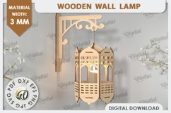 Decorative Wooden Wall Lamps LaserCut Bundle. Home Decor SVG Product Image 8