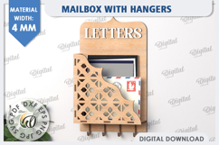 Wooden Key Holders LaserCut Bundle. Wall Mailbox With Hanger Product Image 8