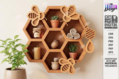 Modern Wall Shelf Laser Cut | Home Décor | Functional Art Product Image 1