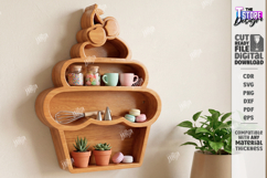 Modern Wall Shelf Laser Cut | Home Décor | Functional Art Product Image 1