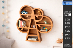 Modern Wall Shelf Laser Cut | Home Décor | Functional Art Product Image 1