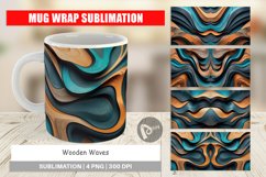 Mug Wrap Design Wooden Waves Product Image 1