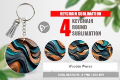 Keychain Wooden Waves Product Image 1