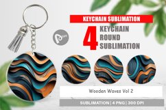 Keychain Wooden Waves Product Image 1