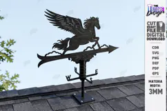 Wooden Weather Vane Laser Cut | Wind Vane | Home Decor | CNC Product Image 1