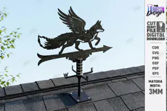 Wooden Weather Vane Laser Cut | Wind Vane | Home Decor | CNC Product Image 1