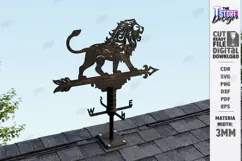 Wooden Weather Vane Laser Cut | Wind Vane | Home Decor | CNC Product Image 1