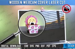 Wooden Webcam Cover Laser Cut | Monitor Accessory | CNC File Product Image 1