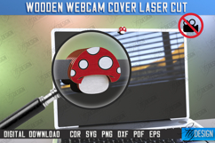 Wooden Webcam Cover Laser Cut | Monitor Accessory | CNC File Product Image 1