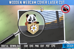 Wooden Webcam Cover Laser Cut | Monitor Accessory | CNC File Product Image 1