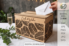Wedding Card Box Laser Cut. Wedding Money Box SVG Product Image 1