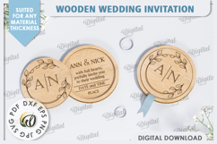 Wedding Invitation Laser Cut. Personalized Wood Invitation Product Image 1