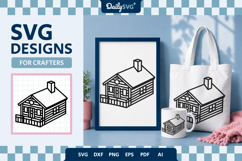 Wooden Winter Cabin SVG Product Image 1