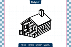 Wooden Winter Cabin SVG Product Image 3