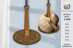 Wooden Wrist Yarn Holder Laser Cut. Knitters SVG Product Image 1