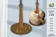 Wooden Wrist Yarn Holder Laser Cut. Knitters SVG Product Image 1