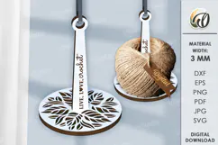 Wooden Wrist Yarn Holder Laser Cut. Knitters SVG Product Image 1